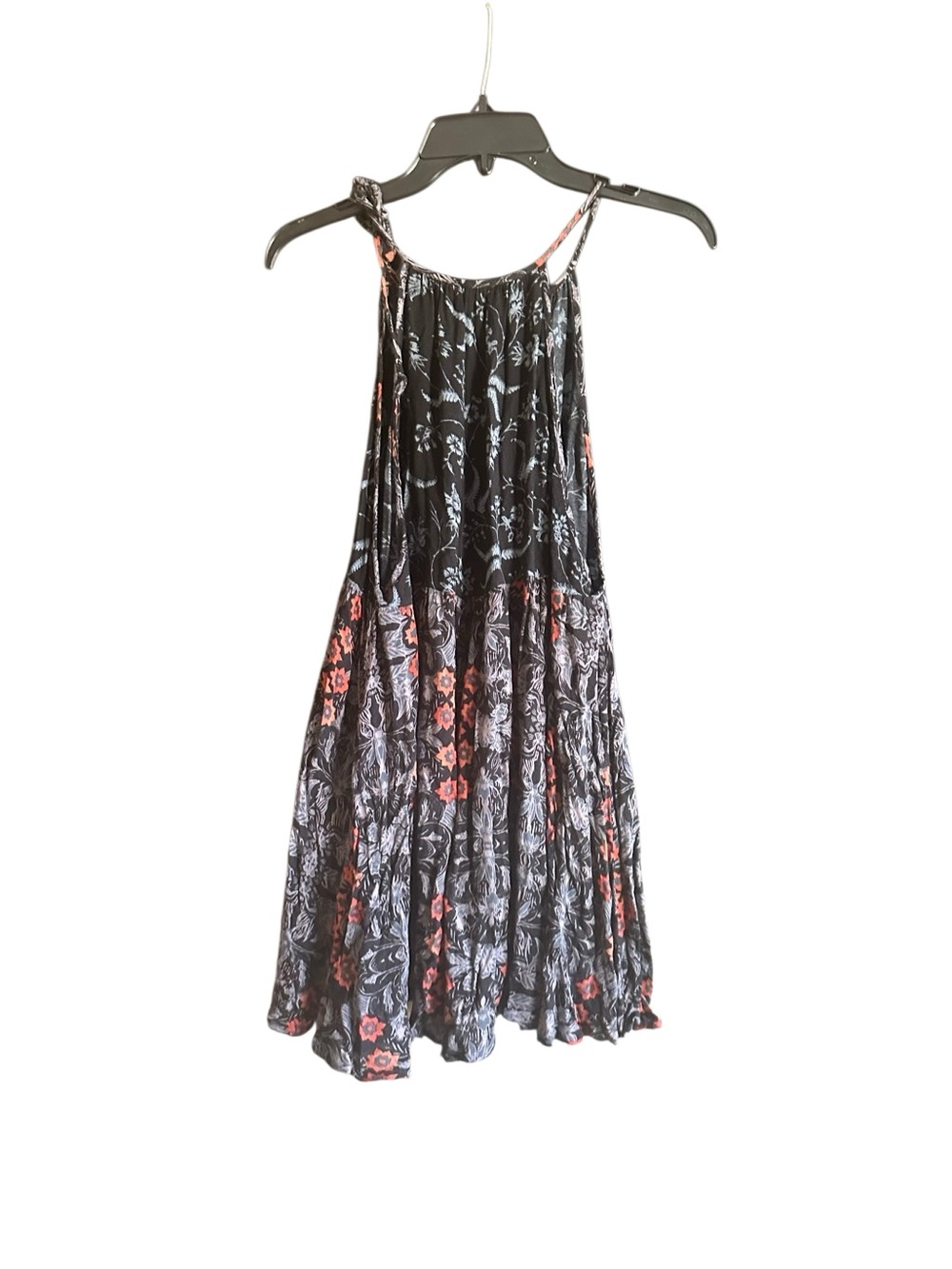 Intimately Free People Wildest Dreams Floral Swing Dress in Black and Rust. Larg - Picture 6 of 12